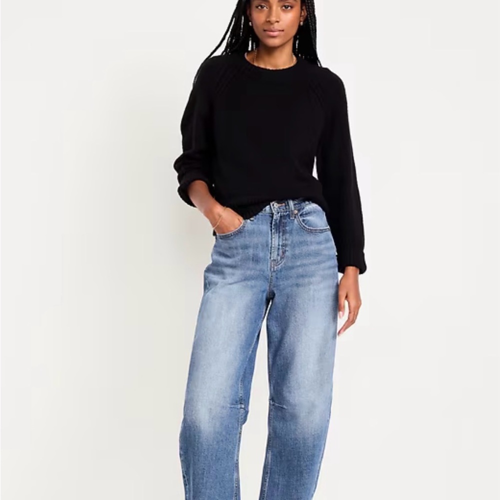Old Navy High Rise Barrel Leg Jeans